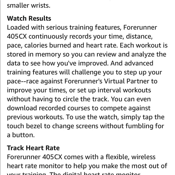 Garmin Forerunner 405CX GPS Sport Watch with Heart Rate Monitor (Blue) - Picture 12 of 15